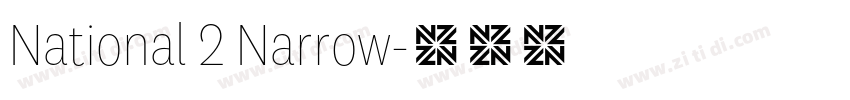 National 2 Narrow字体转换